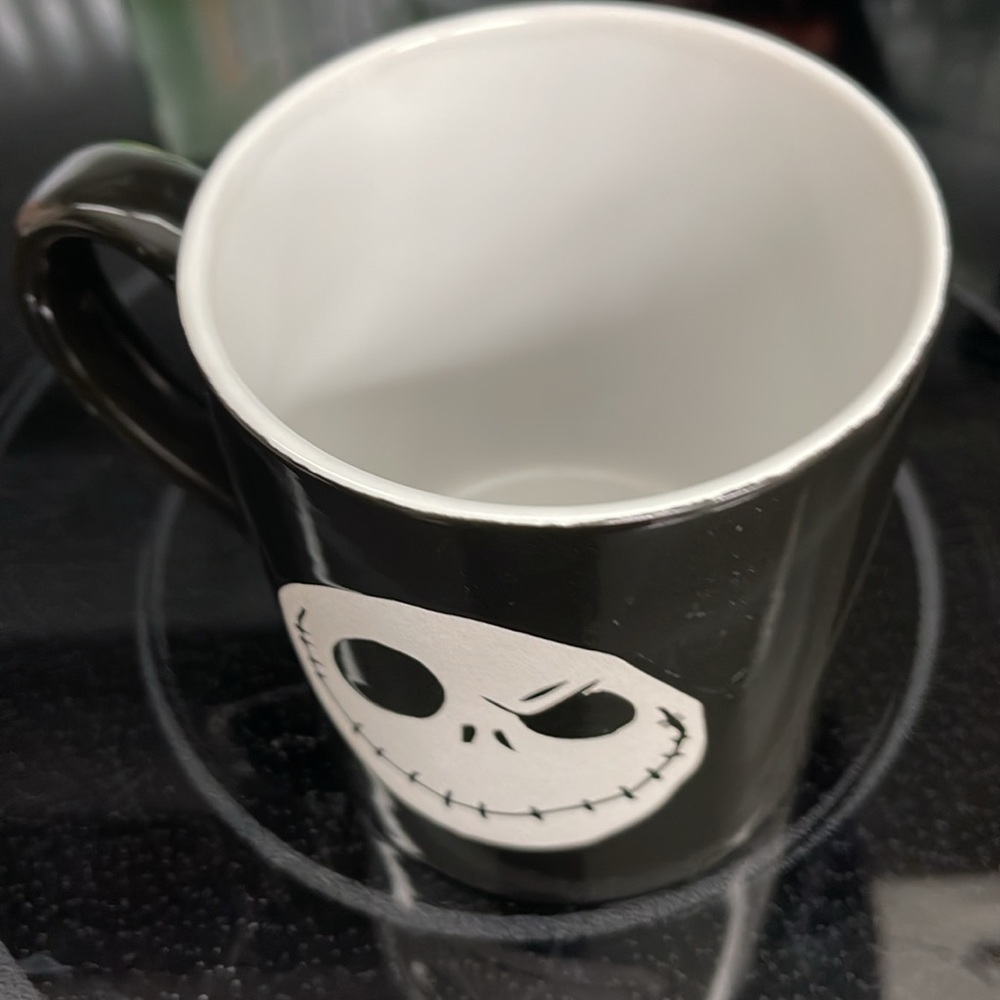 The Nightmare Before Christmas Jack Skellington Black &  White Mug NWT - Picture 2 of 3